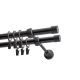 Double Curtain Rod Ø 19 mm, Black, 480 cm, LUNA, with Rings, KOWALSKI