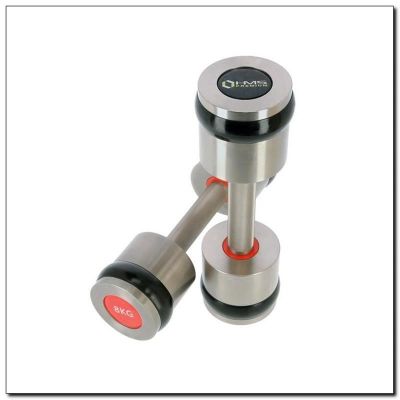 3. Chrome dumbbells 2x8 kg silicone elements HMS Premium HH08