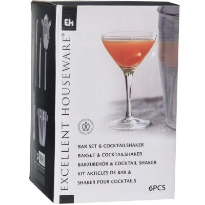 9. BARTENDER SET 6 PIECES DRINK SHAKER TONGUE