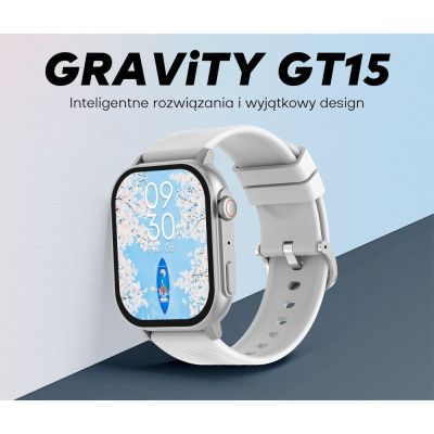 2. GRAVITY GT15-11 Women's Smartwatch Navy Blue Silicone Strap + Gold Bracelet