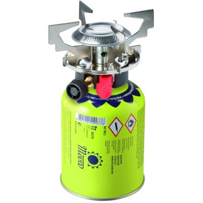 5. Gas camping stove with gas cartridges (thread or valve) ATOS piezo igniter 1.8kW