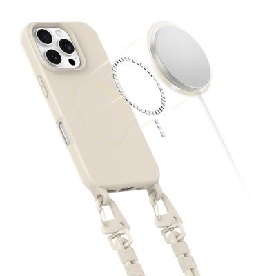 4. Tech-Protect MagNecklace MagSafe iPhone 16 Pro Case - Beige