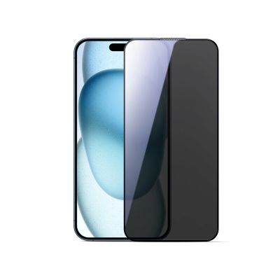 Joyroom JR-MLG0282 2.5D Dustproof Privacy Tempered Glass with Black Frame for iPhone 15 Plus/16 Plus