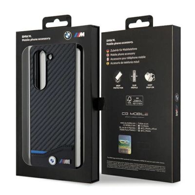 7. BMW Leather Carbon case for Samsung Galaxy Z Fold 5 - black