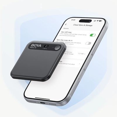 11. BOYA Notra Voice Recorder with AI Transcription - Black