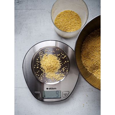 9. ELDOM ELECTRONIC KITCHEN SCALE WK320S RENA ACCURACY 1 G WEIGHT UP TO 5 KG LED DISPLAY STEEL WITH BOWL