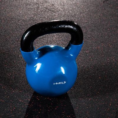 35. HMS KNV08 BLUE vinyl-coated cast iron kettlebell 