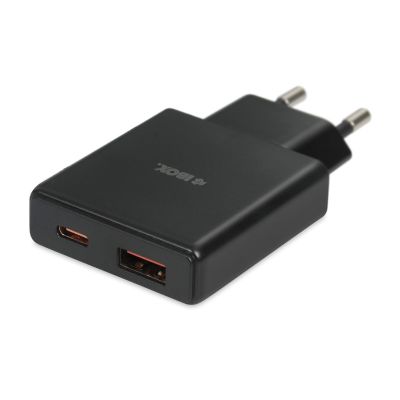 3. IBOX UNIVERSAL CHARGER C-43 GAN PD30W SLIM USB A+C BLACK