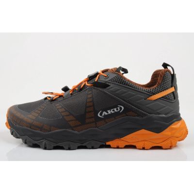 2. Flyrock Vibram men's trekking sports shoes, durable gray orange