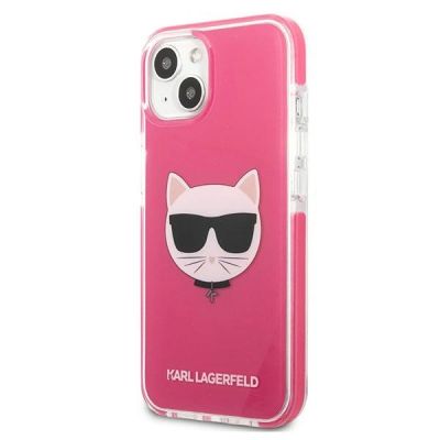 2. Karl Lagerfeld Choupette Head case for iPhone 13 - fuchsia
