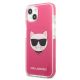 2. Karl Lagerfeld Choupette Head case for iPhone 13 - fuchsia