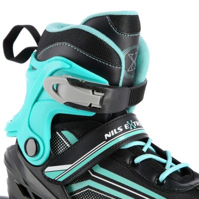 3. NILS Extreme NH18190 2in1 roller skates, black and blue, size S (29-33), with replaceable hockey blade