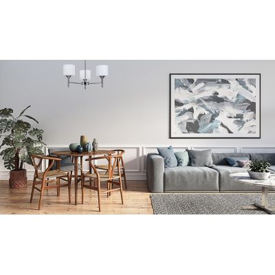 5. Classic chandelier Activejet MIRA hanging ceiling lamp Chrome triple 3xE27 for the living room