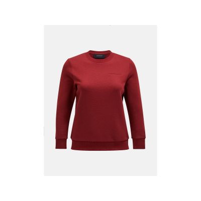 Peak Performance W Original Small Logo Crew Burgundy Sweatshirt