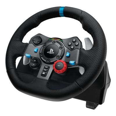 4. Logitech G 991-000539 aluminium gaming controller, black, USB, steering wheel + pedals + headset for PC, PlayStation 4, PlayStation 5, PlayStation 3