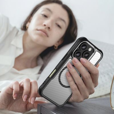 6. Leading Series MagSafe Silicone Case for iPhone 16 Pro - Black