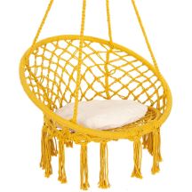 OPENWORK HAMMOCK HANGING CHAIR STORK'S NEST 80x60CM WITH HONEY PILLOW
