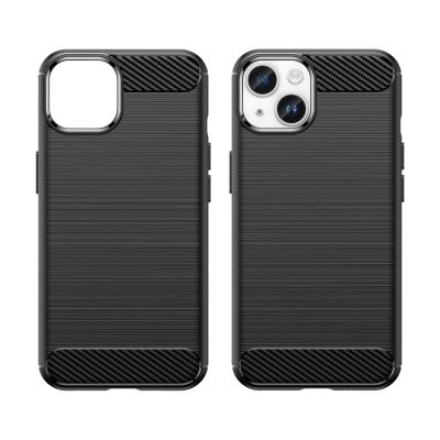 8. Carbon Case for iPhone 14 Plus flexible gel back cover black