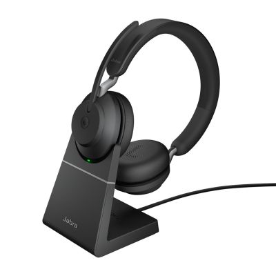 2. Jabra Evolve2 65 Headset Wireless Headband Office/Call Center USB Type-C Bluetooth Charging Cradle