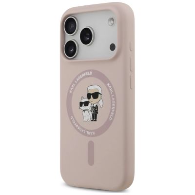 2. Karl Lagerfeld Silicone Karl&Choupette Ring MagSafe Case for iPhone 18 Pro / 17 Pro – Black