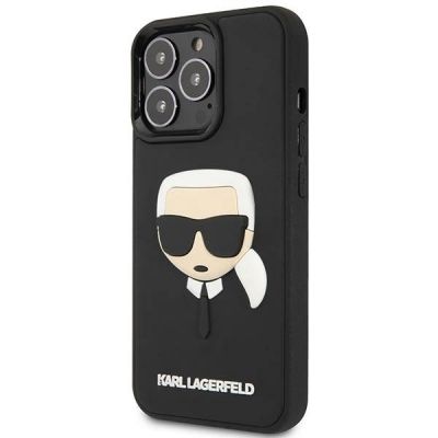 2. Karl Lagerfeld KLHCP14LKH3DBK iPhone 14 Pro 6.1 "black / black hardcase 3D Rubber Karl`s Head