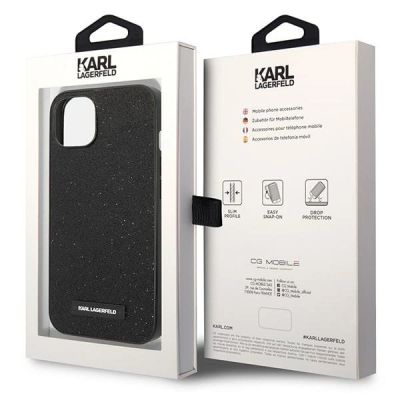 8. Karl Lagerfeld KLHCP14MG2ELK iPhone 14 Plus 6.7 "hardcase black / black Glitter Plaque Logo