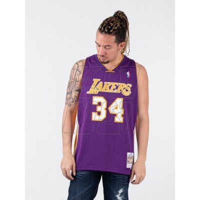 3. Mitchell & Ness Los Angeles Lakers NBA Swingman Jersey Lakers 99-00 Shaquille O`Neal SMJYGS18447-LALPURP99SON