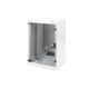 19. Wall-mounted network cabinet 10" 9U rack 312x300, glass door, gray, undivided, assembled, 30kg