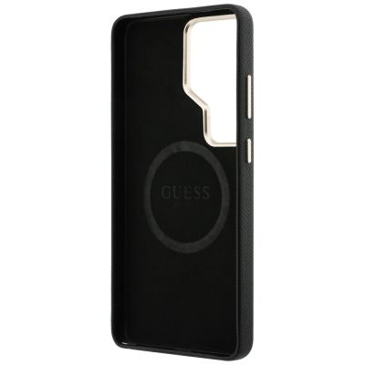 7. Guess Rhinestone Round Logo MagSafe Case for Samsung Galaxy S26 Ultra - Black