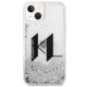 3. Karl Lagerfeld Liquid Glitter Big KL case for iPhone 14 - silver