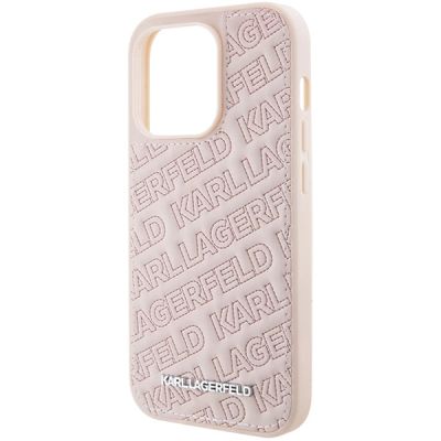 6. Karl Lagerfeld Quilted K Pattern case for iPhone 15 Pro Max - pink