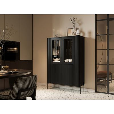 3. VERA display cabinet 110x40x160 black matt