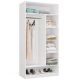 2. OPENO 1W6P WHITE Wardrobe Cabinet, Modular Wardrobe with Hanging Rail and Shelves for the Bedroom