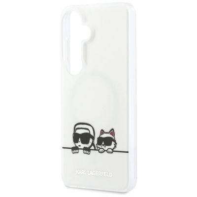 5. Karl Lagerfeld IML Peekaboo Karl&Choupette MagSafe Case for Samsung Galaxy S26 - Transparent