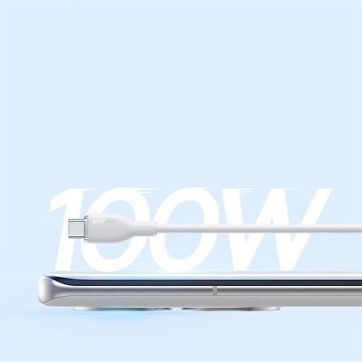 14. Baseus Pudding 100W USB-A - USB-C Cable 1.2m - White