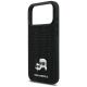 6. Karl Lagerfeld Rhinestones Karl&Choupette Pin Case for iPhone 17 Pro Max - Black