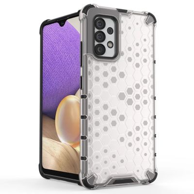 5. Honeycomb case armored cover with a gel frame for Samsung Galaxy A03s (166.5) blue