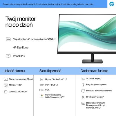 9. HP LED MONITOR 27” S3 Pro 327pf 100Hz (B0CG3UT)