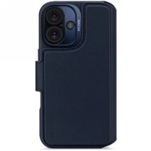 MagSafe Compatible Leather Protective Case for iPhone 16 (Navy)