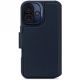 MagSafe Compatible Leather Protective Case for iPhone 16 (Navy)