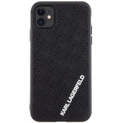 3. Karl Lagerfeld KLHCN613DMKRLK iPhone 11 / Xr 6.1" black/black hardcase 3D Rubber Multi Logo