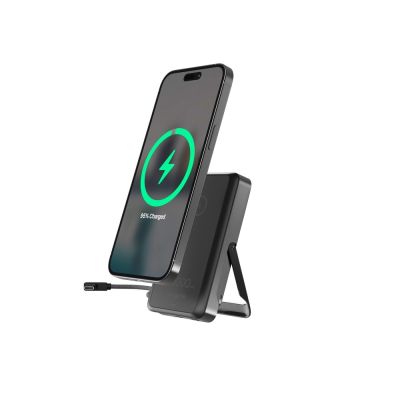2. GEMBIRD WIRELESS MAGNETIC POWERBANK 15W WITH INTEGRATED STAND 10000 mAh, BLACK