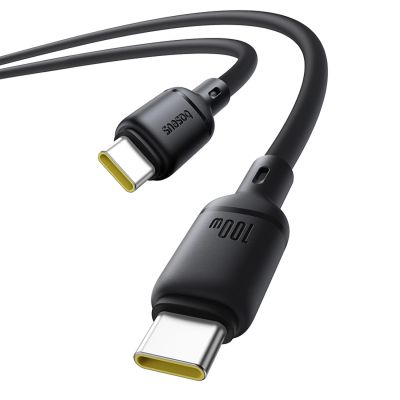 4. Baseus Silky Series 100W USB-C - USB-C 1m Cable - Black