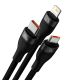 2. Baseus Flash Series II cable USB - USB Type C / Lightning / micro USB 100 W 1.2 m black (CASS030001)