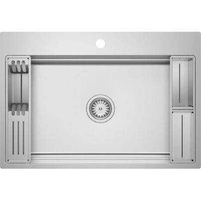 Single-bowl steel sink
