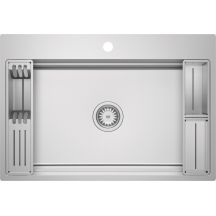 Single-bowl steel sink