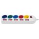 8. MACLEAN 5-OUTLET POWER STRIP WHITE WITH SWITCHES MCE204M/W