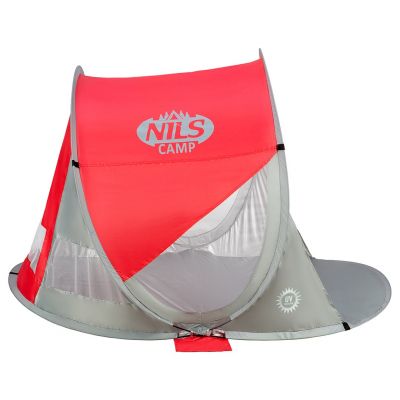 2. NILS CAMP NC3142 Self-Placing Beach Tent Red-Gray