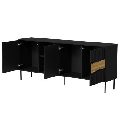 4. INSERTO 3D1W chest of drawers 190x40x80 black + LED