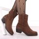 5. Women's brown leather cowboy boots Sergio Leone BT284-S